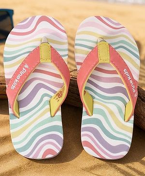Pine Kids Slip On Printed Flip Flops - Pink