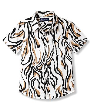 Pine Kids Cotton Woven Printed Shirts Half Sleeves Resort Collar Multi Color 4-5 Years
