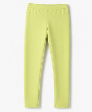 Pine Kids Cotton Lycra Knit Full Sleeves Legging - Lime