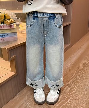 tior Denim Woven Cat Embroidred...