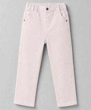 Bonfino Woven Full Length Solid Baggy Fit Jeans - OffWhite