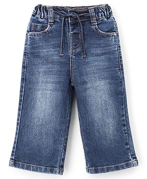 Bonfino Woven Full Length Washed Jeans - Neavy Blue