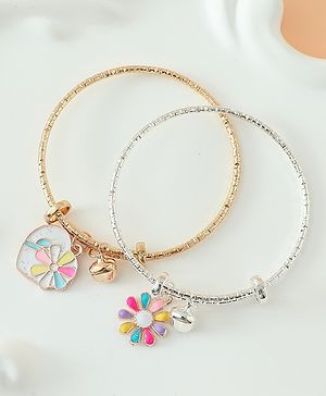 Babyhug Colorful Floral Charm Bracelet Set Pack of 2