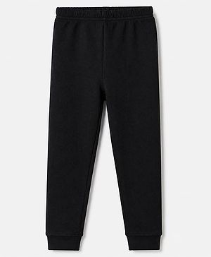 Pine Kids Cotton Mix Knit Solid Thermal Pant Full Length in Black