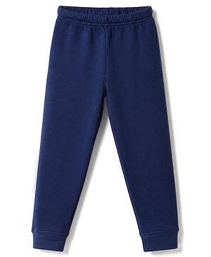 Pine Kids Cotton Knit Full Length Solid Thermal Pant - Navy Blue