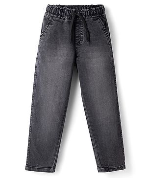 Pine Kids Full Length Denim Washed Jeans - Black
