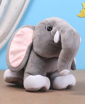 Babyhug Baby Elephant Soft Toy Grey - Height 23 cm - Height 23 cm Grey