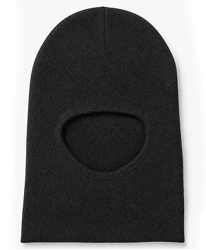 Pine Kids Knit Solid Monkey Cap in Black - Diameter 18