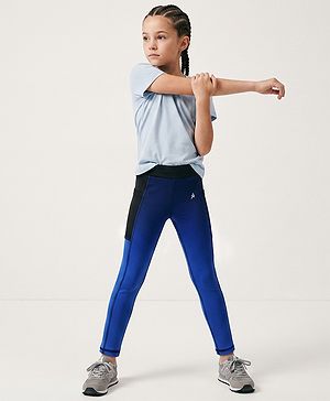 Pine Active Knit Full Length Leggings - Black & Blue