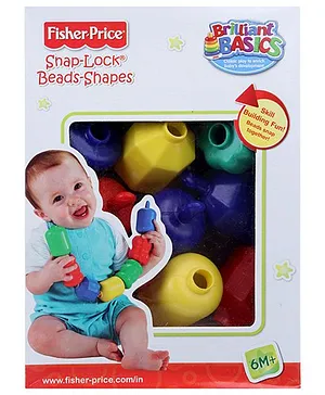 Fisher Price Brilliant Basics Snap Lock Bead Shapes Multicolour
