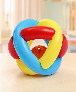 Babyhug Rumble Tumble Rattle Ball| Fun Rattle Toy| Colourful Design| Rattling Sounds| Sensory Play| Grasping & Shaking| Early Learning Toy| Visual Tracking & Auditory Skills