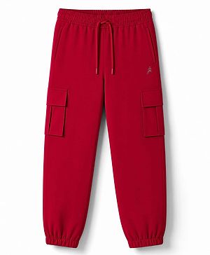Pine Active Woven Ultra Light Performance Full Length Solid Cargo Pant -  Red