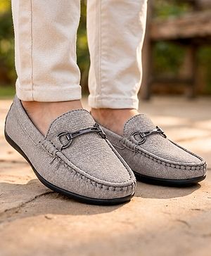 Pine Kids Slip-On Formal & Party Wear Shoes - Grey