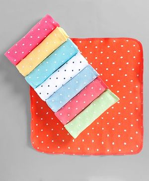BABYHUG COTTON KNIT TERRY HAND AND FACE TOWEL PACK OF 8