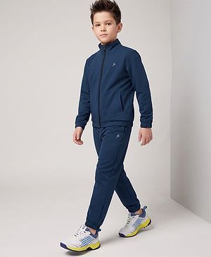 Pine Active Woven Ultra Light Woven Full Sleeves Tracksuit - Navy Blue