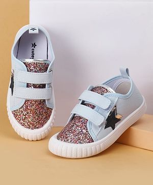 Cute Walk by Babyhug Velcro Closure Glitter Print Casual Shoes - Blue