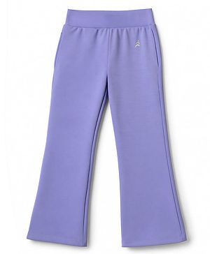 Pine Active Knit Full Length Four Way Stretch Aero Soft Flared Leggings - Lavender