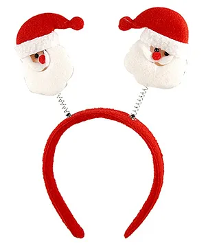 Funcart Christmas Theme Headband Santa Claus Appliques - Red