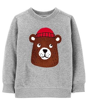 Carters Boys Brown and Navy Colorblock Fleece Half Zip Pullover 3m