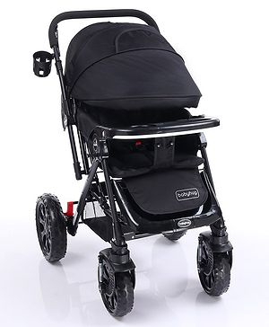 Babyhug Melody Stroller With Reversible Handle & Canopy - Black Babyhug Melody Stroller With Reversible Handle & Canopy - Black