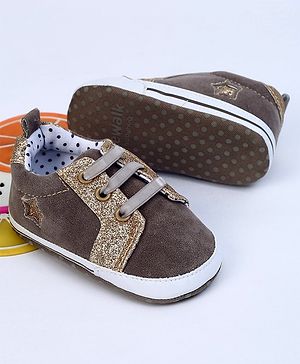 Cute Walk by Babyhug Shoes Style Booties - Brown