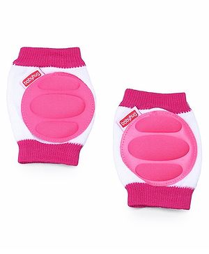 Babyhug Baby Knee Pad White Pink (Design May Vary) - 12 x 9 cm