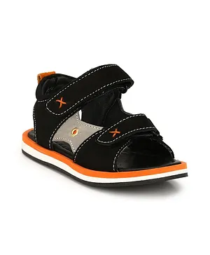 Tuskey Double Velcro Straps Sandals - Black