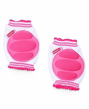 Babyhug Baby Knee & Elbow Pads White Pink (Design May Vary)