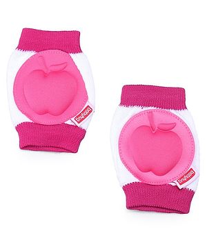 Babyhug Baby Knee & Elbow Pads White Pink (Design May Vary)