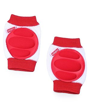 Babyhug Baby Knee & Elbow Pads White Red (Design May Vary)