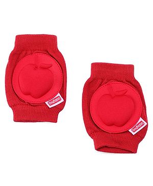 Babyhug Baby Knee & Elbow Pads  Red (Design May Vary) - 12.5 x 9 cm