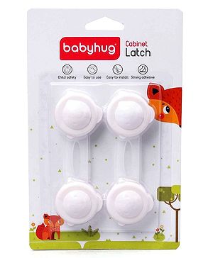 Babyhug Cabinet Latch Pack Of 2 - White