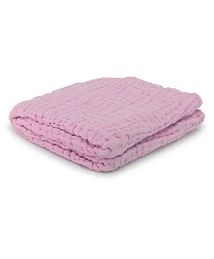 Kassy Pop Baby Muslin Cotton Bath Towel & Swaddle Blanket - Pink