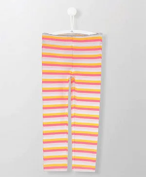 Cherry Crumble by Nitt Hyman Striped Full Length Leggings - Multi Color