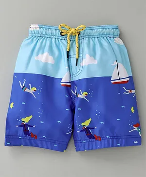 Nauti Nati Boat Print Shorts - Blue