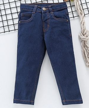 Babyhug Full Length Jeans - Dark Blue
