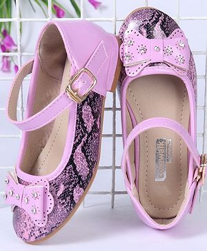 Cute Walk by Babyhug Party Wear Embellished Bellies - Pink