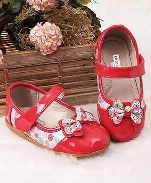 Cute Walk by Babyhug Bellies Bow With Motif - Red