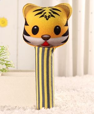 Babyhug Cat Face Rattle Cum Toy - Yellow