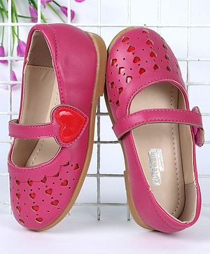 Cute Walk by Babyhug Bellies Heart Design - Dark Pink - EU 22 Pink