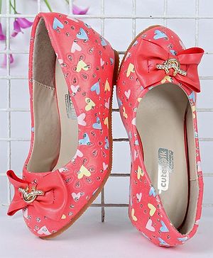 Cute Walk by Babyhug Bellies Heart Print - Coral