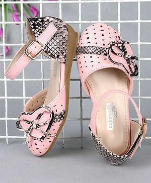 Cute Walk by Babyhug Party Wear Bellies Heart Applique - Pink - EU 25 Pink