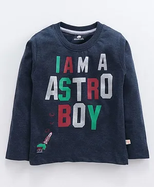 Olio Kids Full Sleeves Sinker Tee Astro Boy Print - Navy Blue