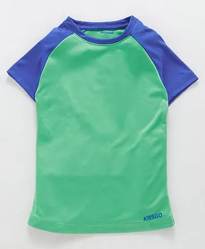KASGO Raglan Half Sleeves Polo Tee - Green