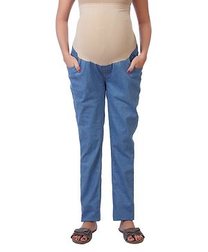 Kriti Full Length Maternity Jeans - Light Blue