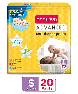 Babyhug Advanced Pant Style Diapers Small (S) Size - 20 Pieces