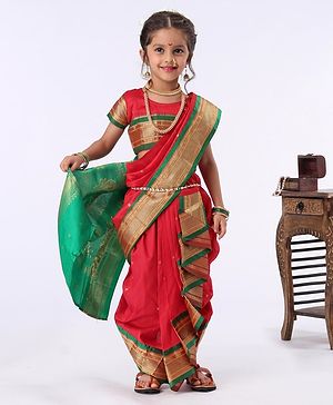 small baby girl in saree