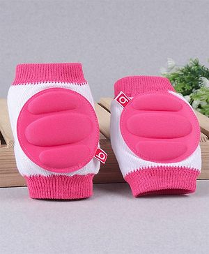 Babyhug Elbow & Knee Protection Pads Pink and White (Design May Vary)