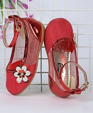 Cute Walk by Babyhug Floral Motif Bellies - Red - EU 22 Red