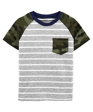Carters Striped Camo Pocket...